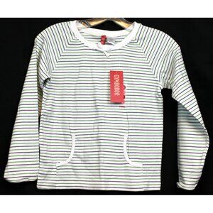 NWT 2004 Gymboree Dandelion Wishes Striped T-Shirt Kangaroo Pocket Bow sz 9